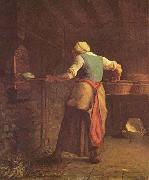 Jean-Francois Millet, Woman Baking Bread